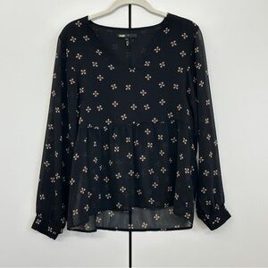 Maje Printed Blouse Top Sz 1